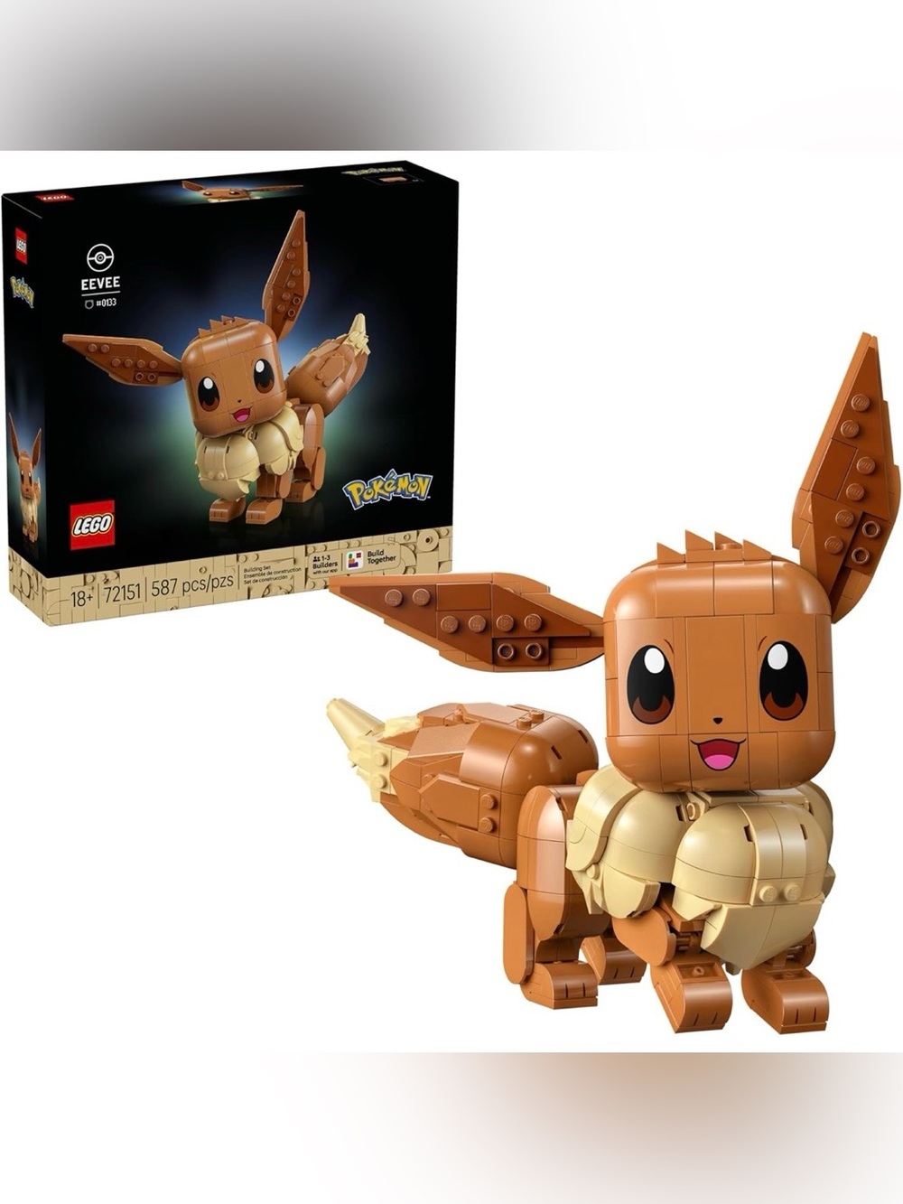 Lego Eevee Buildable Figure in Brown and Cream